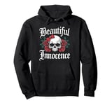 Beautiful Innocence Cute Skull and Roses Dark Edgy Sarcastic Pullover Hoodie