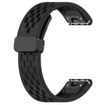 Silikonarmbånd for Garmin Fenix 5 / 6 / 7 / 8 20mm - Svart