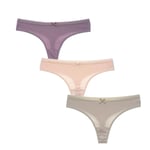 CHENGWJ Lot de 3 strings en coton pour femme - Taille basse