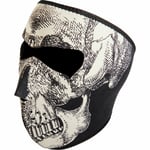 Ansiktsmask zan headgear - Skull face glow svart vit one size en storlek passar de flesta neoprene