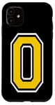 Coque pour iPhone 11 Numéro 0 en jaune, blanc, noir