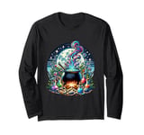 Magical Witch Bubbling Cauldron of Halloween Nightmares Tee Long Sleeve T-Shirt