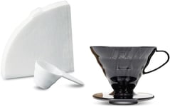 Hario VD-01-TB-EU Coffee Brewer, Filter Paper, Scoop, V60, Plastic