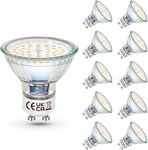 HiBay 10 Set de LED GU10 Ampoule LED 4W Ampoules Halogènes 35W 400LM Blanc Chaud 230V, Non Dimmable