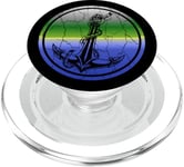 Symbole ancre rétro nautique PopSockets PopGrip pour MagSafe