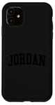 Coque pour iPhone 11 Style vintage Jordan MN noir vieilli