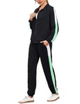 Nieery Survetement Femme Ensemble de jogging long pour femme survêtements en coton combinaison Jumpsuit veste sans capuche tenue de sport streetwear femme