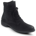 Bottines Tamaris  Boots Plates lacet Noir