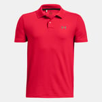 Polo Under Armour Matchplay pour garçon Rouge / Noir YSM (127 - 137 cm)