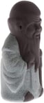Pillowcase Petites Statues de Bouddha Moine décoration de Club de Maison Figurines de Sable Violet thé Sculpture pour Animal de Compagnie décor de Bureau - Dieu de la Terre Verte 7.8x4cm