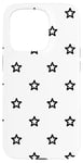 iPhone 15 Pro White Black Stars Night Constellations Sky Pattern Case