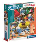 Puzzle 2x20 elementów. The Smurfs