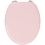 GELCO DESIGN Abattant WC Dolce - Charnières inox - Bois moulé - Rose crystal