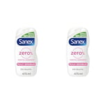 Sanex Gel douche Hypoallergenique Zéro% Pour Peaux Sensibles, Biodégradable et Vegan, 475ml (Lot de 2)