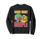 Board Game Lover Tabletop Game Night With My Meeple Sweatshirt