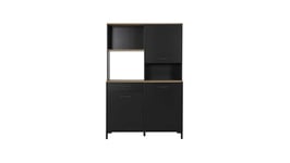 Buffet de cuisine MANCHESTER F5 coloris noir