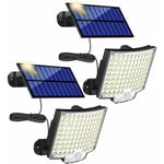 LaBlanc - Lampe Solaire Extérieure 106 LED - Avec Détecteur de Mouvement - Etanche IP65 - Angle de Faisceau 120° - Applique Murale Solaire de