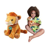 EcoBuddiez - Lion de Deluxebase. Peluche Douce Moyenne de 20cm Faite de Bouteilles en Plastique Recyclées. Cadeau Calin écolo pour Enfants et Animal Doux et Mignon pour Bambins.