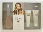 Jennifer Lopez Glow Gift Set 100ml EDT + 75ml Body Lotion + 75ml Shower Gel + 7ml EDT Rollerball