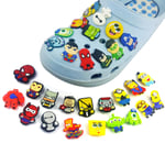 20st Crocs Jibbitz slumpmässig stil PVC e Cartoon Shoes Charm för multicolor One Size