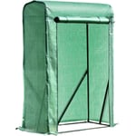 Outsunny - Serre de jardin serre à tomates anti-UV dim. 100L x 50l x 150H cm porte zipée déroulante acier pe vert