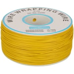 TONYSA 200m Rouleau de Câble Électrique 0.25mm 30AWG 80℃ Câble de Test Isolant PVC Fil Électrique en Cuivre Etamé à un Noyau pour Wrapping (Jaune)