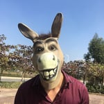 Rolig vuxen läskig rolig åsna häst huvudmask latex halloween djur cosplay zoo rekvisita fest festival kostym bal mask