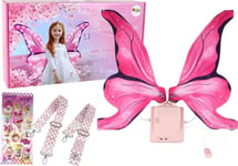 Leantoys Butterfly Wings Fairy Led Melody Rosa