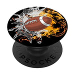 American Football Ice Flaming Fire Cool Sports Lover Gift PopSockets PopGrip: Swappable Grip for Phones & Tablets