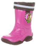 Pferdefreunde Vicky 120078, Bottes de pluie fille - Rose-TR-H4-82, 22 EU