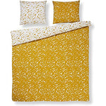 DayDream bedwear Florieke Housse de Couette Jaune, Coton, 200 x 200/220