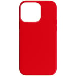 Coque de protection AVIZAR pour iPhone 15 Pro Max - Semi-rigide - Rouge - Finition douce Soft-touch