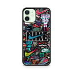 Coque Pour Iphone 12 Silicone Tpu Nike Vintage Tigre Paris Noir Strass Swag Luxe Ref 2916