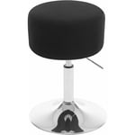 WOLTU Tabouret de Maquillage, Tabouret de Bar Rond en Velours Côtelé, 33, 5 x 33, 5 x 67 cm, Noir