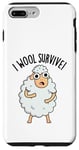 Coque pour iPhone 7 Plus/8 Plus I Wool Survive est un jeu de mots amusant en forme de mouton