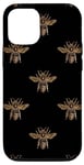 iPhone 15 Case - bees on black background pattern phone Case