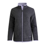 Weird Fish Womens/Ladies Ariana Grid Eco Friendly Full Zip Fleece Jacket (Washed Black) - Size 12 UK