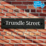 Personalised Rustic Slate House Gate Sign Plaque Street Name House Sign Plate UK