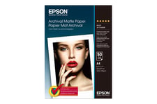 Epson Archival Matte Paper - papper - matt - 50 ark - A4 - 189 g/m²