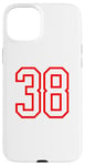 Coque pour iPhone 15 Plus Numéro #38 Blanc Rouge Sport Numéro 38