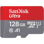 Carte Mémoire SanDisk microSD Ultra 128 Go + Adaptateur - Classe 10, U1, homologuée A1