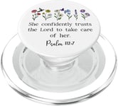 She Confidently Trusts the Lord to Take Care of Her Psalm PopSockets PopGrip pour MagSafe