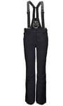 Killtec 35247-000 Laraka Pantalon de Ski à Bretelles pour Femme avec bavette Amovible et Protection des Bords Noir/Bleu Taille 44