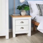 Camden 2 Drawer Bedroom Bedside Table Storage Unit