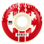 CIB Street 55mm White/Red Aggressive Quad Roller Skate Wheels