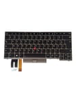 Lenovo - notebook replacement keyboard - with Trackpoint - French - Bærbar tastatur - til udskiftning - Fransk - Sølv