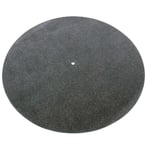 Black leather turntable mat