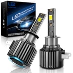 SHINYY Ampoules H1 LED, 2023 Nouvelle Lampes LED H1 Phare CANBUS Anti Erreur Remplacent Halogène et Xénon, 18000LM 80W 6000K Blanc H1 LED Feux de Croisement/Route Voiture Kits de Conversion, 2PCS