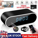 1080P WiFi Desk Alarm Clock Night Vision Security Nanny Camera Monitoring Device