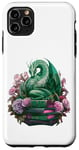 Coque pour iPhone 11 Pro Max Bookish Green Dragons & Books & Dragons Reading Book Dragon